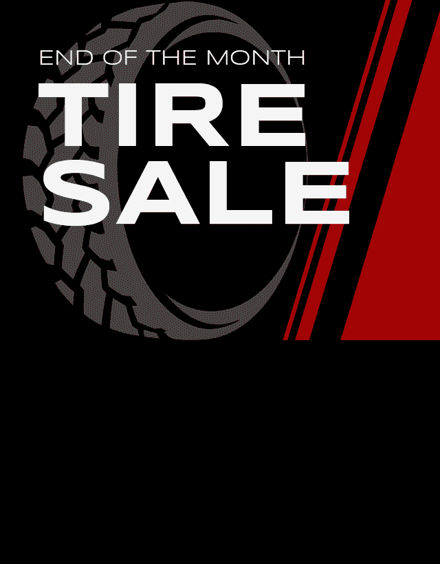 End of month tire sale
