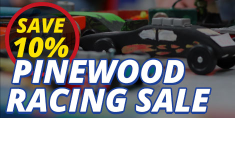 Sale 10% On Pinewood Racing Accessories and Supplies