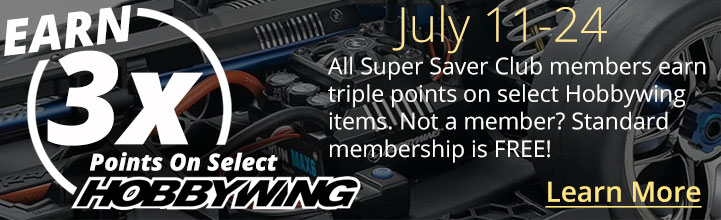 Tower Hobbies 3x Point on Select Hobbywing Items